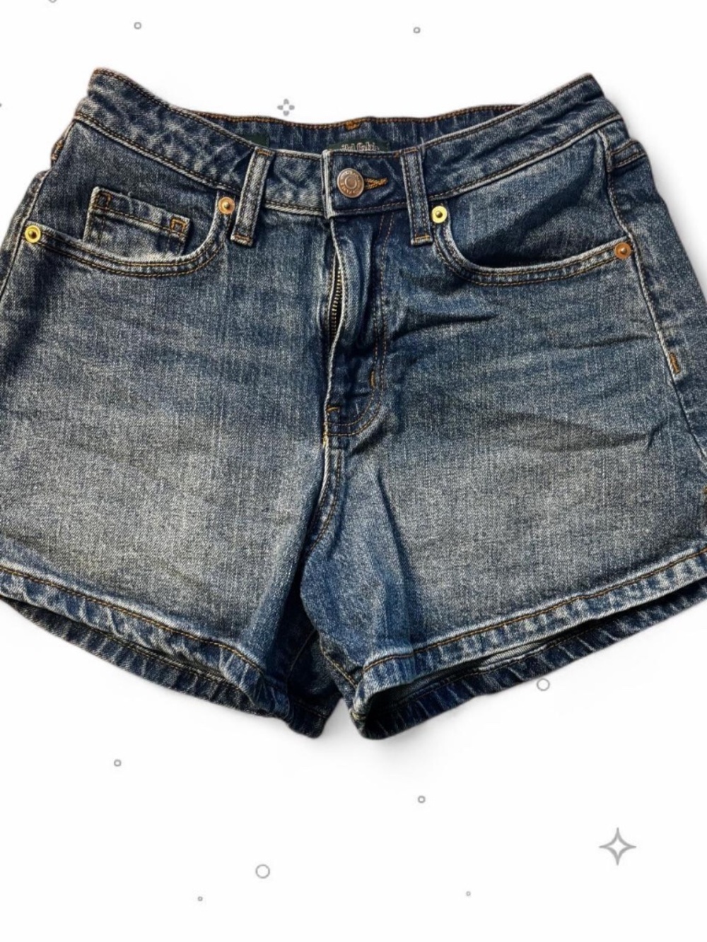 Target Wild Fable Denim Mid-Rise Curvy Midi Jean Shorts Size 0